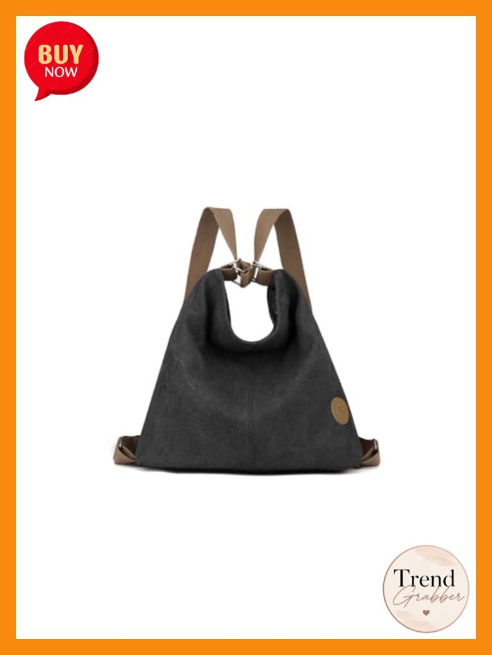 Canvas Backpack Shoulder Bag Women's Casual Daypack Tote Handbag Large Capacity